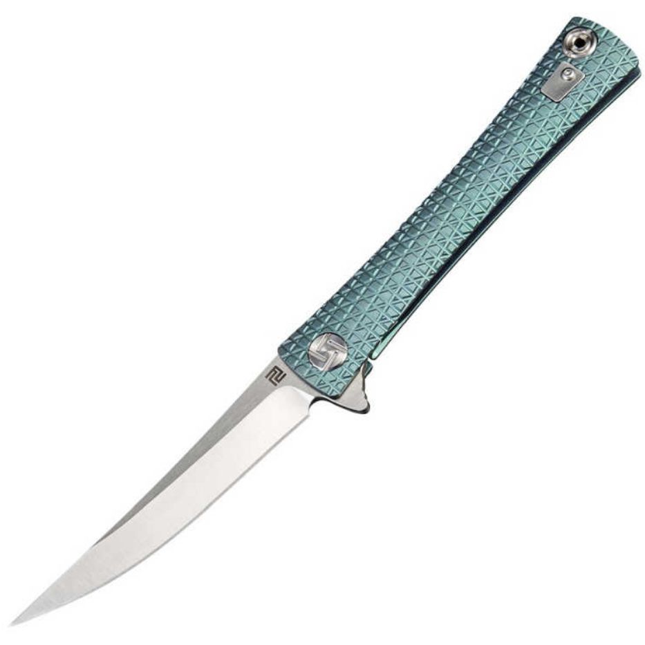 Waistline Framelock Green-Artisan Cutlery-OnlyKnives