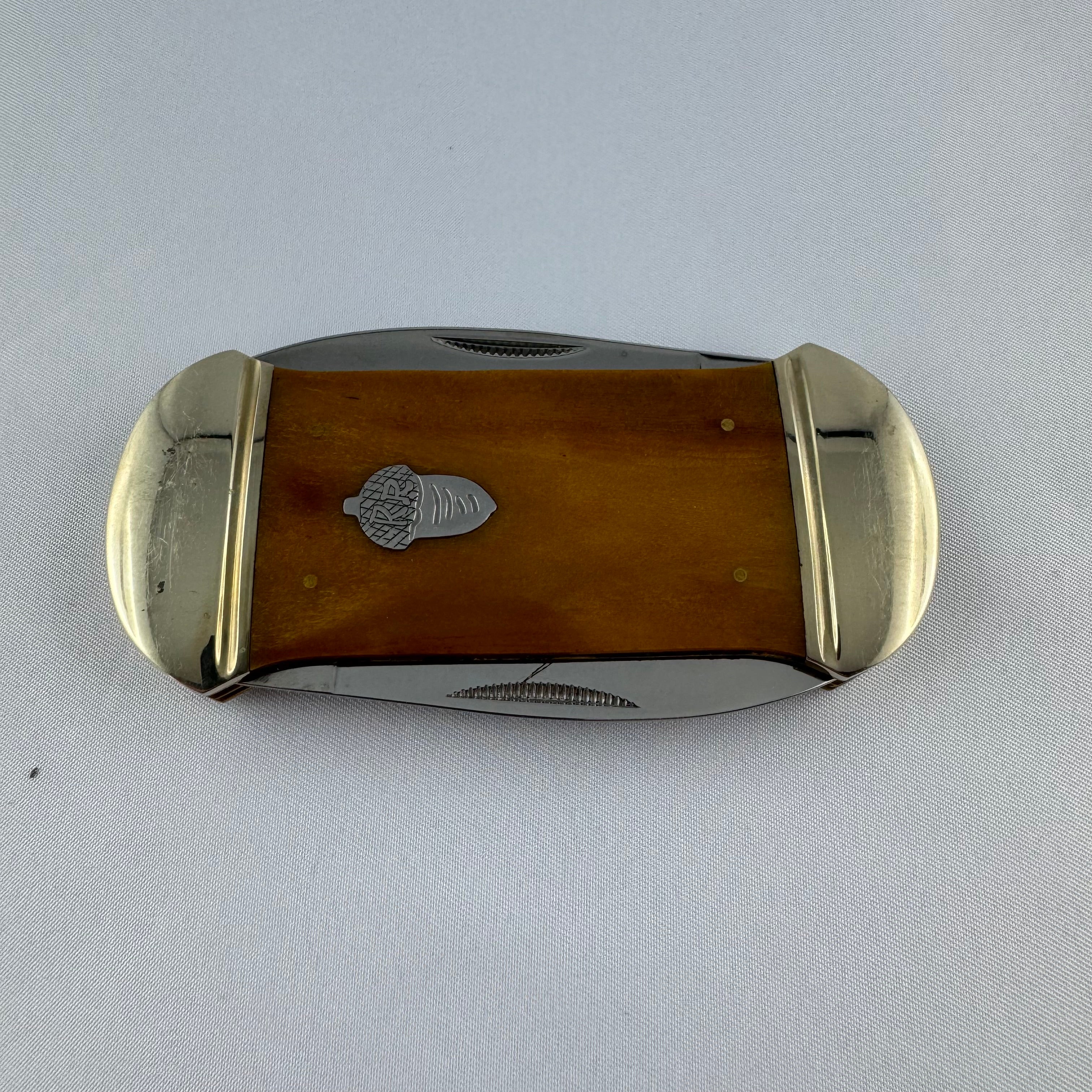 "Nautica" - RR Double Take Canoe Messer mit Scrimshaw Gravur