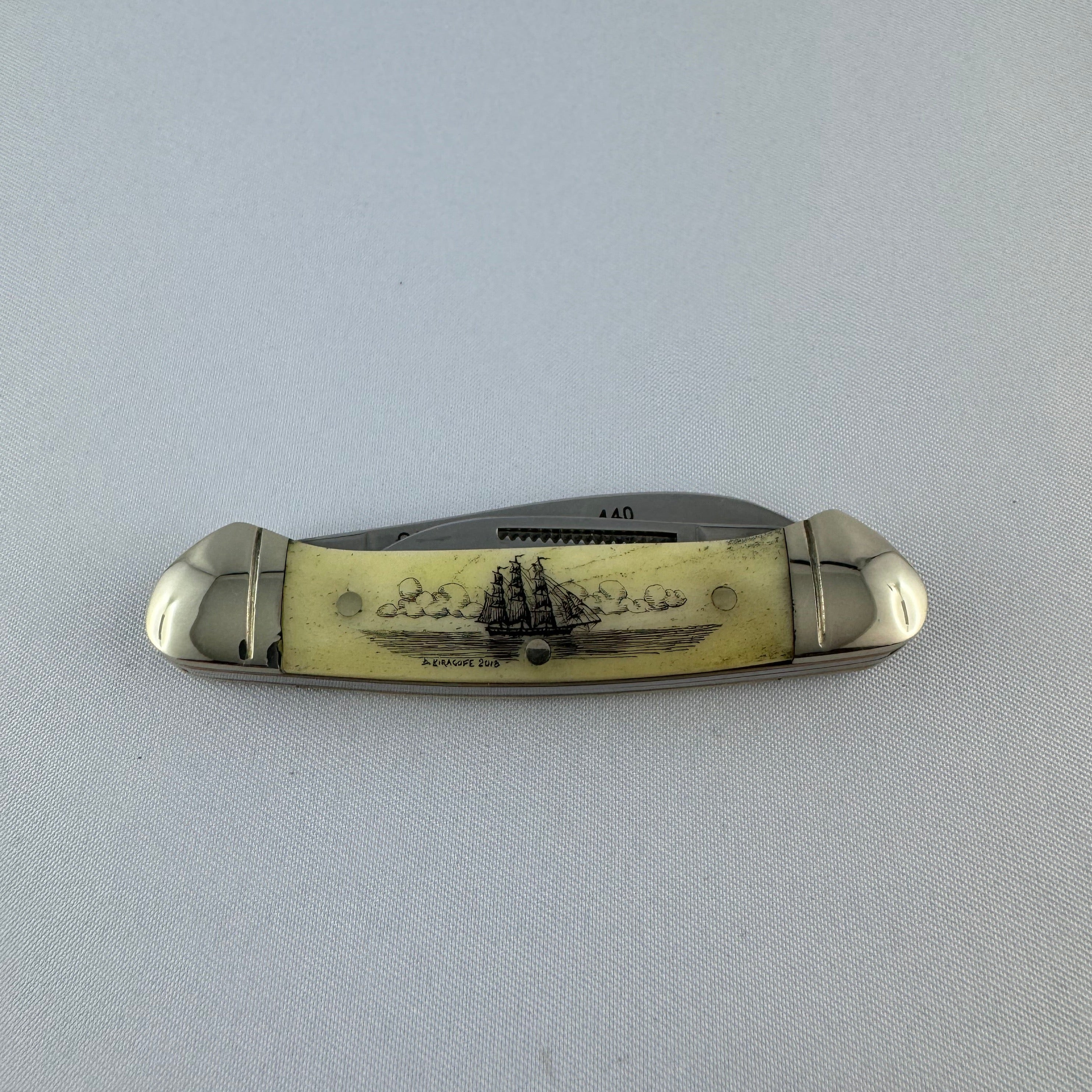 "Nautica" - RR Mini Canoe mit Scrimshaw Gravur