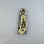 "Ass" - RR Lockback with Scrimshaw engraving