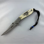 "Nautica" - Frost Cutlery Linerlock mit Scrimshaw Gravur