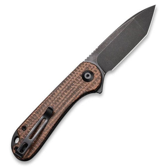 Elementum - Dark Brown Matrix Micarta, Black Stonewashed D2 Tanto-Civivi-OnlyKnives