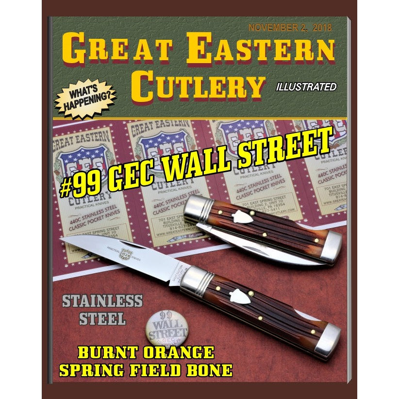 GEC #99 - Wall Street - Lockback - Burnt Orange Spring Field Bone-Great Eastern Cutlery-OnlyKnives