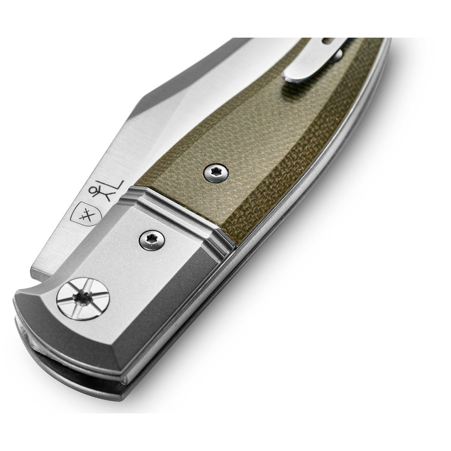 Gitano SlipJoint - Green Canvas Micarta-lionSTEEL-OnlyKnives