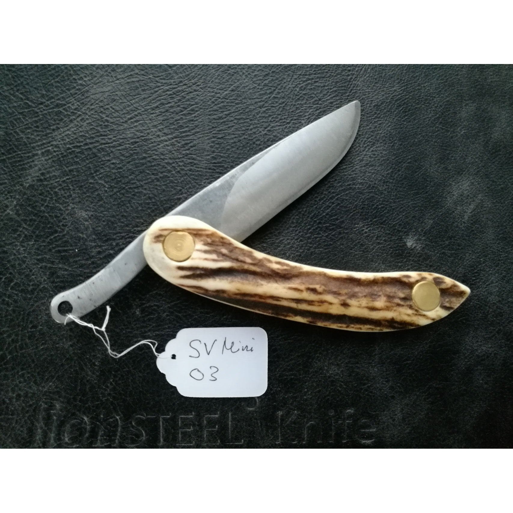 Handmade Mini Friction Folder - Svord Peasant Klinge - Hirschhorn Griffe-Svörd-OnlyKnives