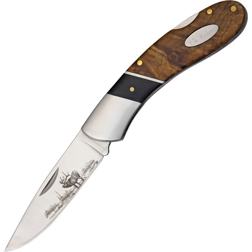 Lockback - Burlwood-Elk Ridge-OnlyKnives