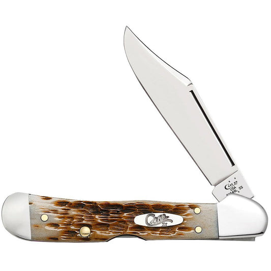 Mini CopperLock®, Amber Bone Peach Seed Jig-Case Cutlery-OnlyKnives