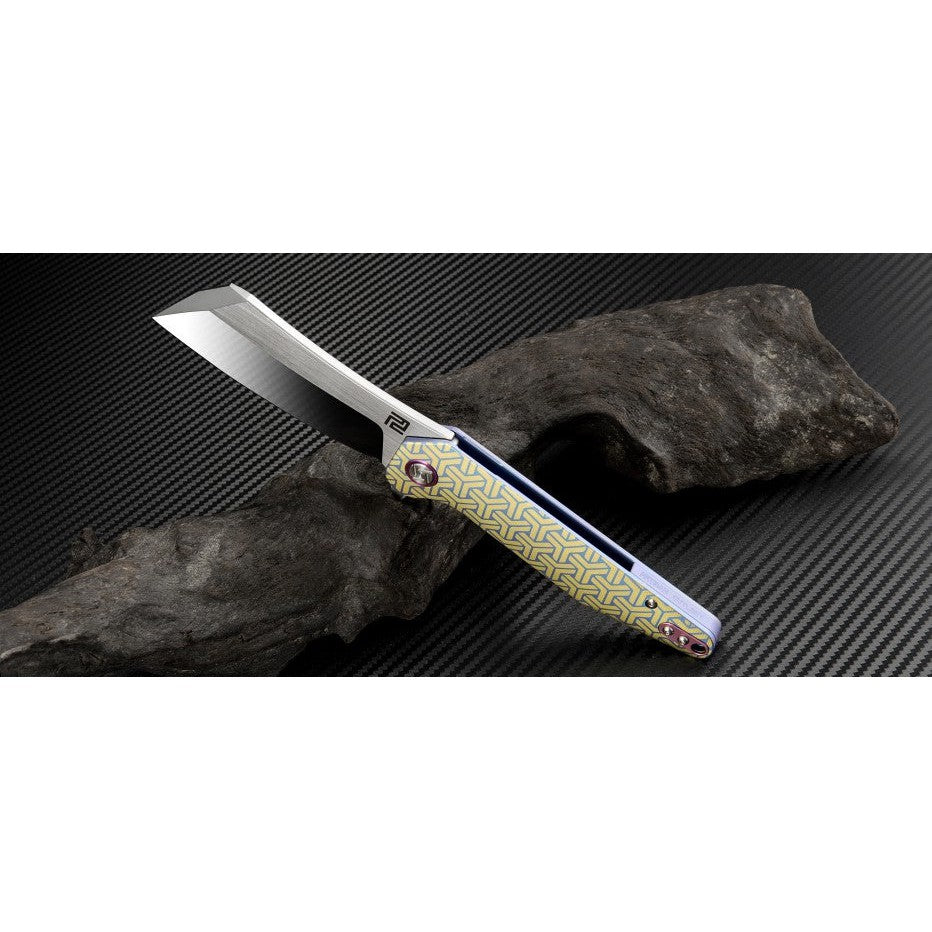 Osprey BU02, Blue Titanium Handle, Stainless Steel Blade-Artisan Cutlery-OnlyKnives
