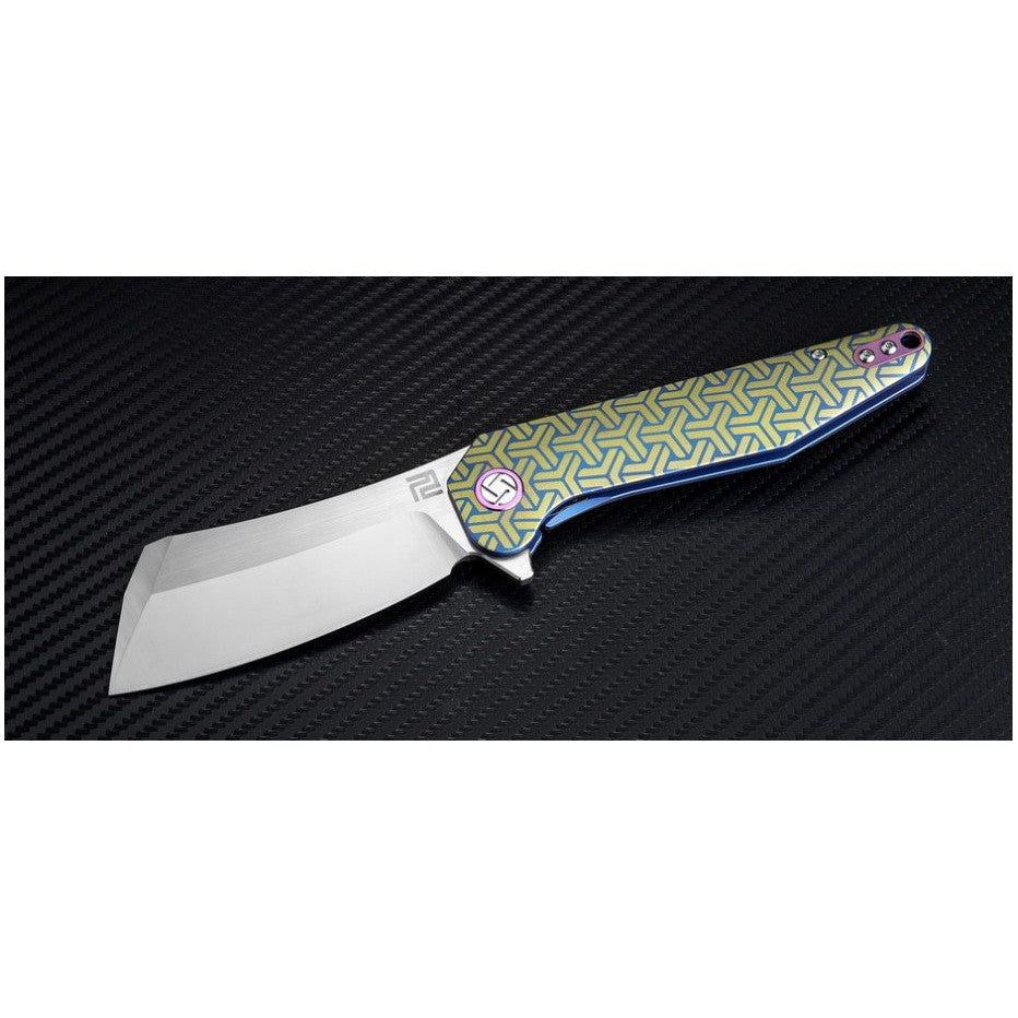 Osprey BU02, Blue Titanium Handle, Stainless Steel Blade-Artisan Cutlery-OnlyKnives