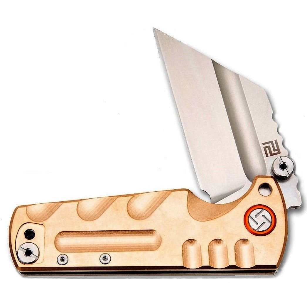 Proponent Bronze Handle, D2 Steel Blade-Artisan Cutlery-OnlyKnives