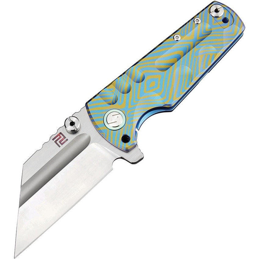 Proponent BU03, Blue Titanium Handle, S35VN Steel Blade-Artisan Cutlery-OnlyKnives