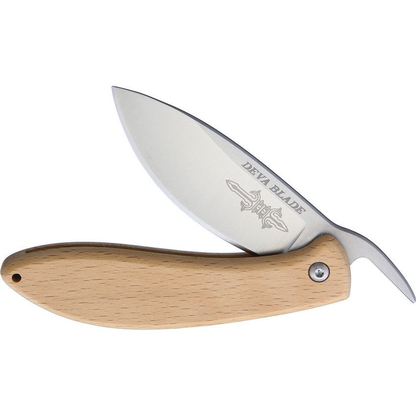 Skanda Folder Beech-Deva Blade-OnlyKnives