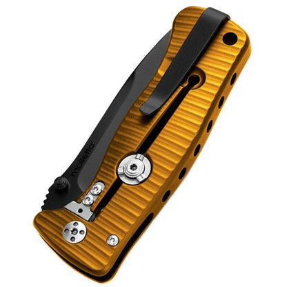 SR2 Aluminium Orange handle black blade-lionSTEEL-OnlyKnives