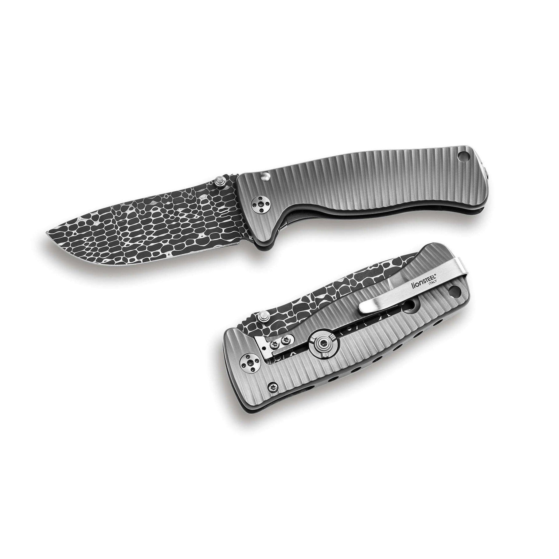 SR2 Chad Nichols Lizard Damascus-lionSTEEL-OnlyKnives