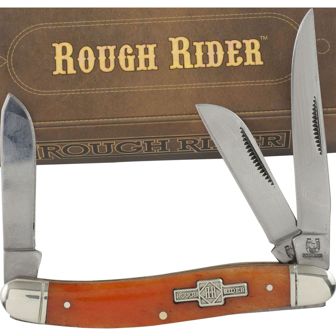 Stockman - Orange Bone-Rough Ryder-OnlyKnives