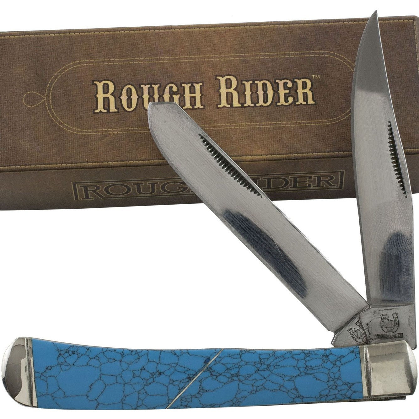 Trapper - Imitation turquoise handle-Rough Ryder-OnlyKnives