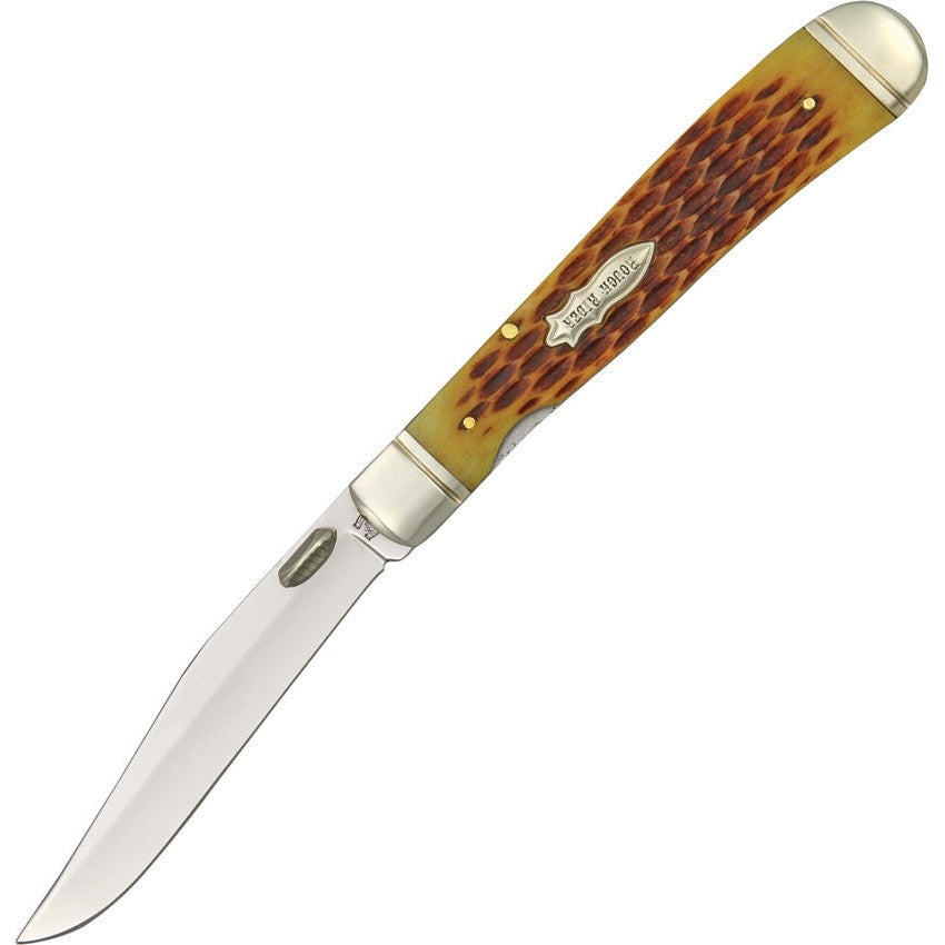 Trapper Linerlock - Brown jigged bone-Rough Ryder-OnlyKnives