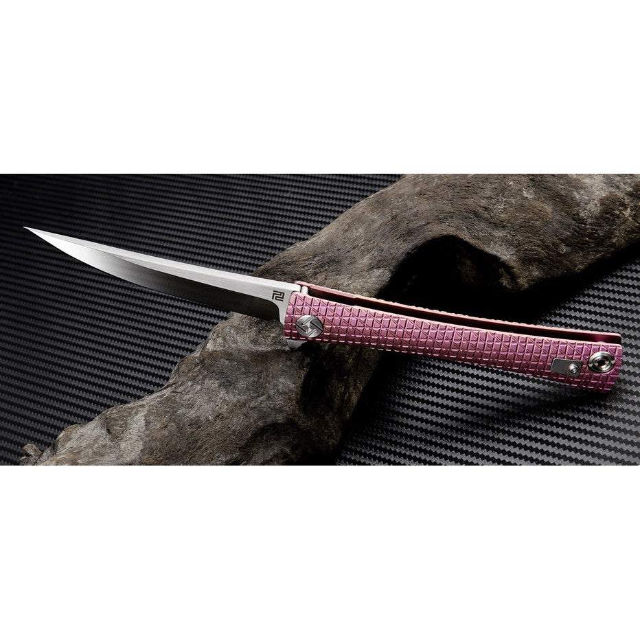 Waistline Framelock Pink-Artisan Cutlery-OnlyKnives